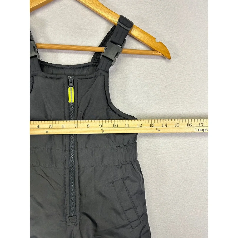 Winter Snow OshKosh B'gosh Kids 4T Black Insulated Zipper Front Bib‎ Overalls